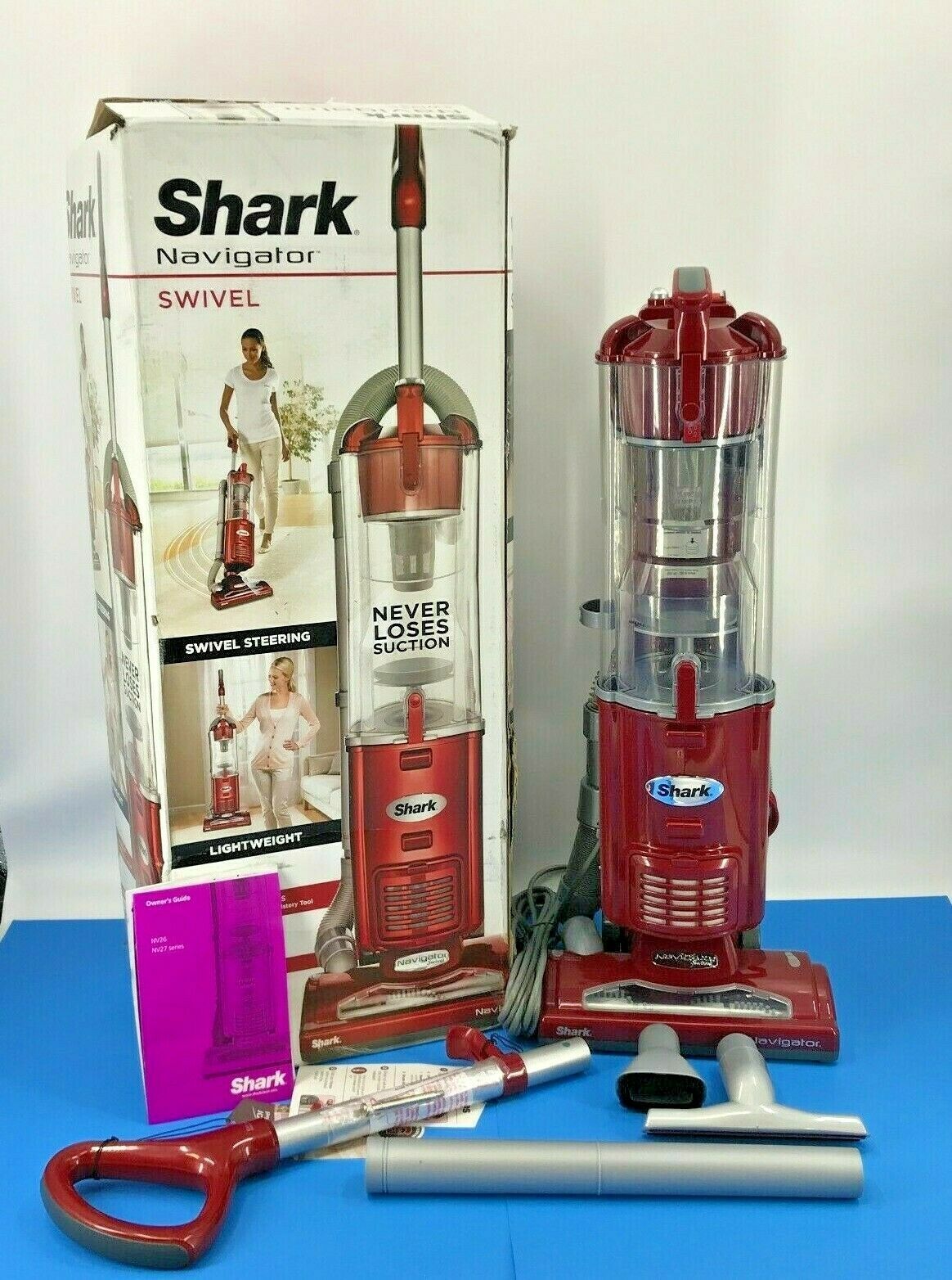 Shark Navigator NV26 Swivel Lightweight Vacuum Cleaner Red / In Box 