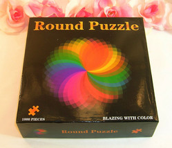 Jigsaw Puzzle 1000 Pieces Blazing With Color Round Puzzle - $12.99