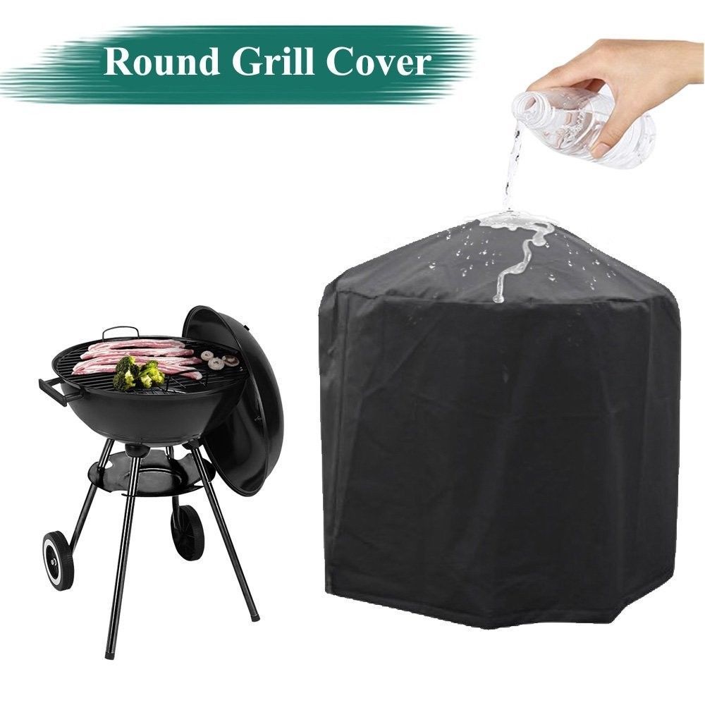 Round Kettle Grill Cover Waterproof Patio BBQ W/Strap er Brinkmann