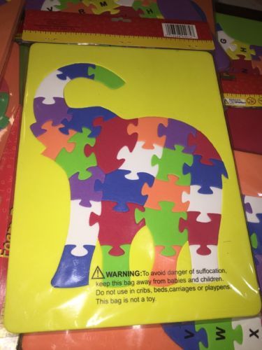 Kingsbridge Foam Puzzle Uppercase Alphabet Elephant Pack of 2