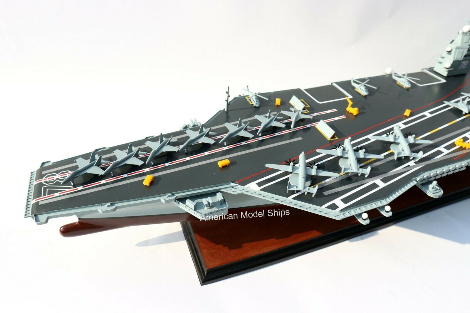 USS Gerald R. Ford CVN 78 Aircraft Carrier Handcrafted Wooden Model ...