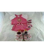 Build A Bear Pink Cheerleader Outfit With Pom Poms and Shoes - $14.84