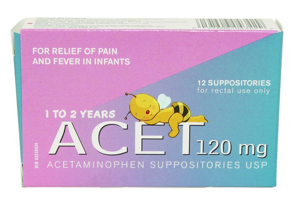 ACET 120mg Acetaminophen Suppositories 12 and similar items