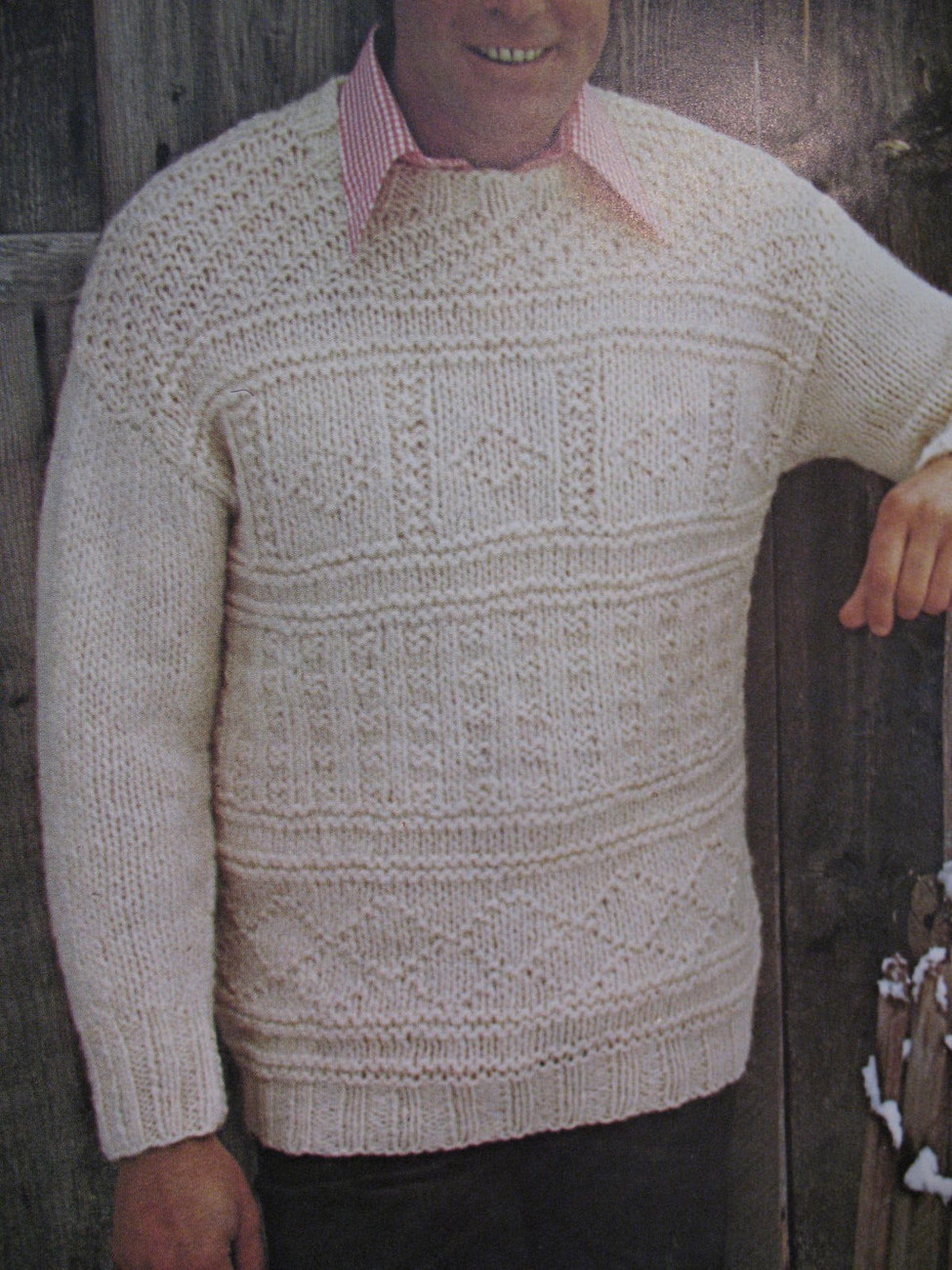 Reynolds Lopi Wool Sweater Wrap Jacket Knitting Pattern