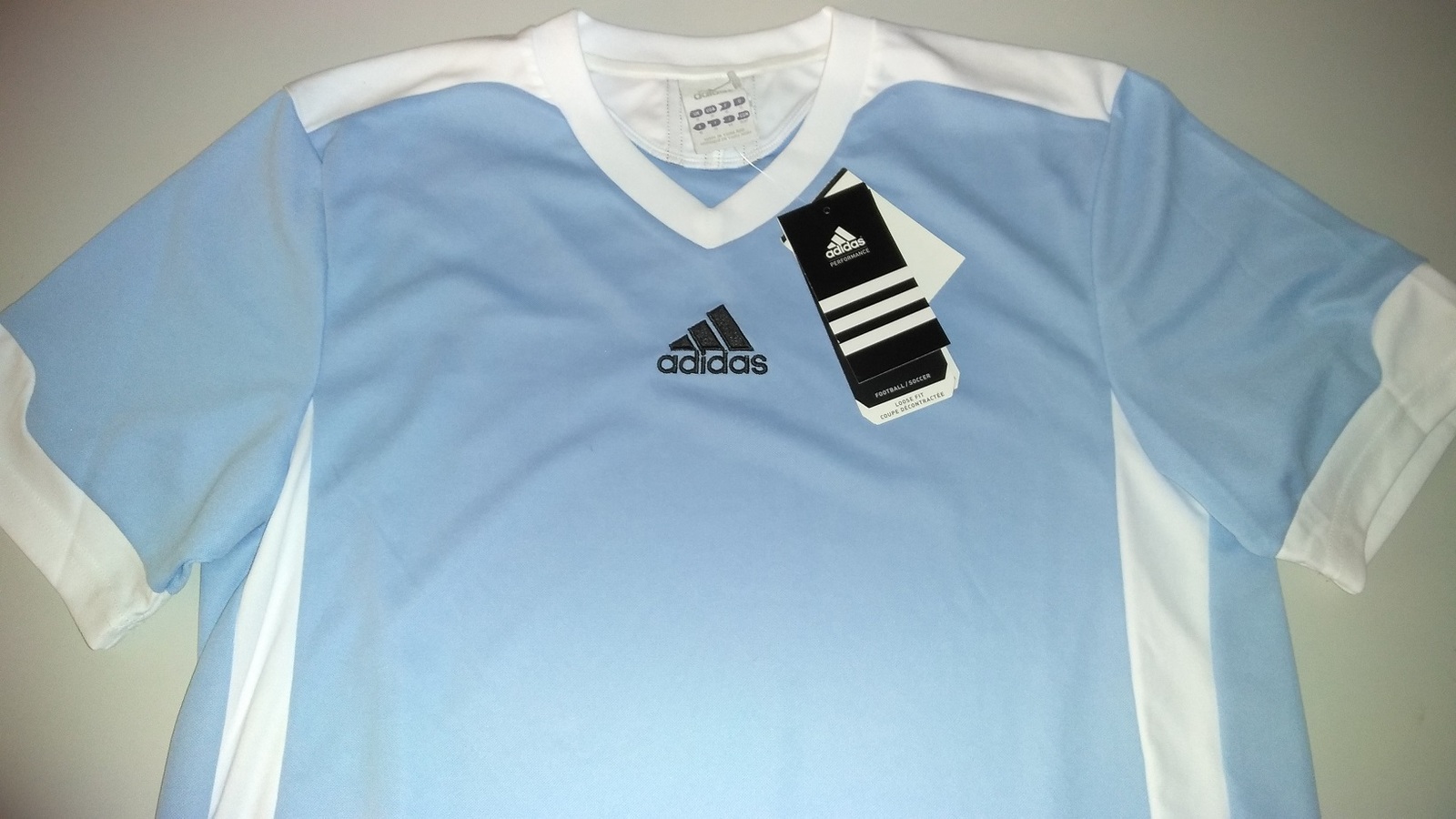 NEW Adidas 100% Polyester Climalite Adult Soccer Shirt Color Grey Size M  Medium