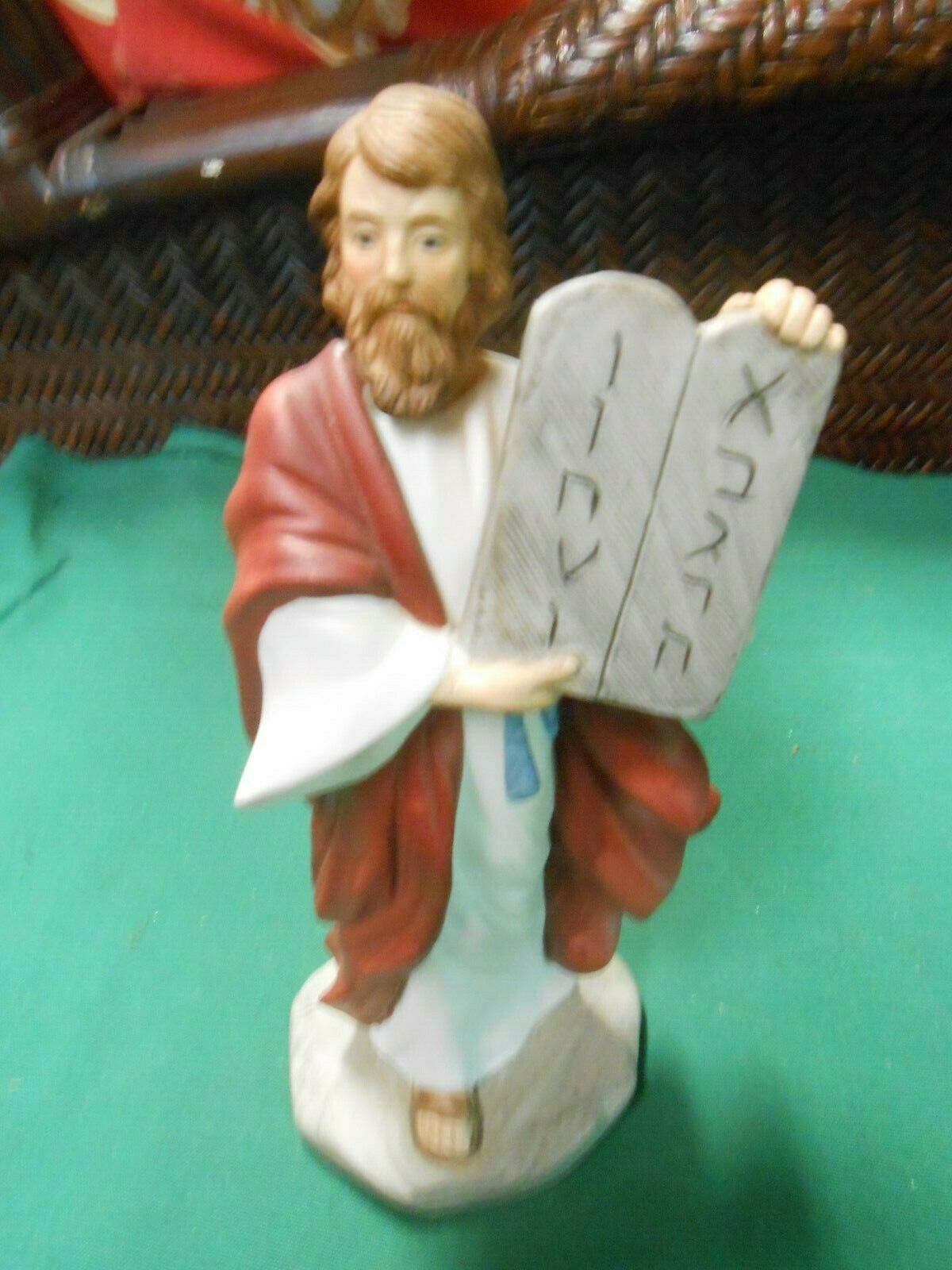 Outstanding HOME INTERIORS Porcelain MOSES and the 10 COMMANDMENTS