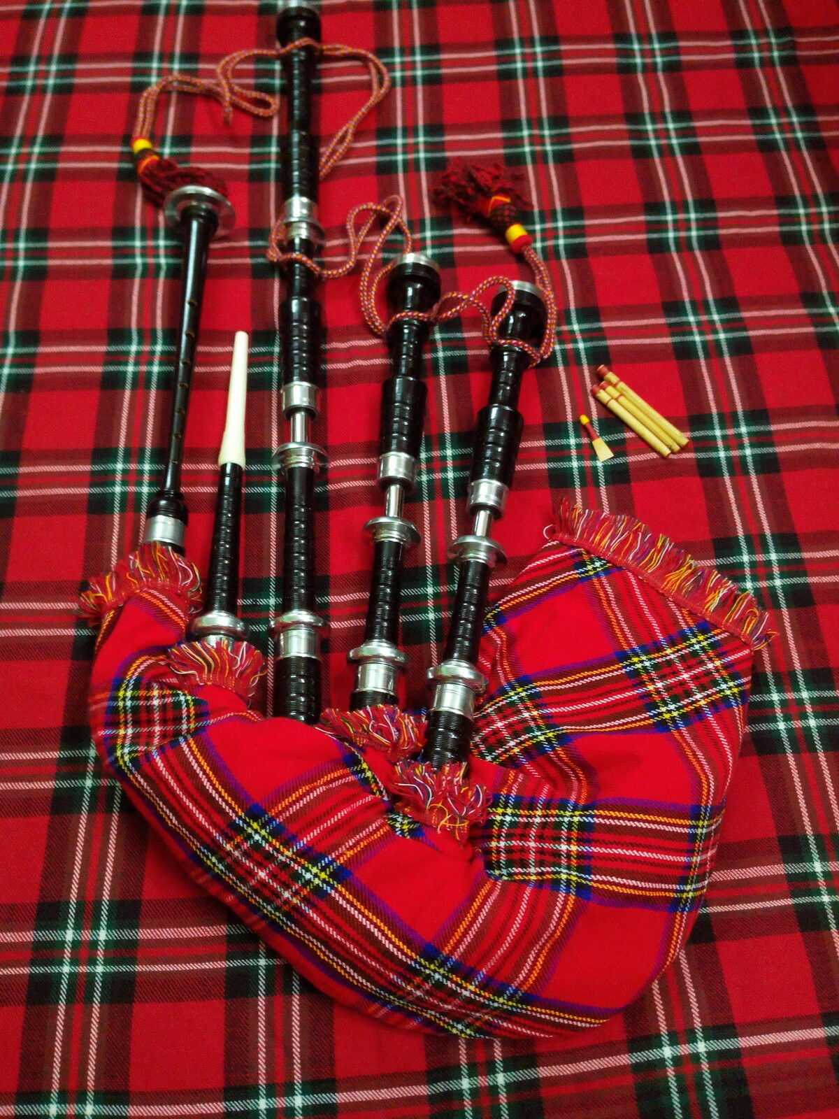 TC Scottish Bagpipes Rose Wood/Highland Bagpipes Full Size/Irish