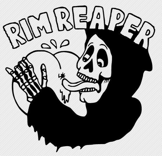 Rim Reaper Booty  Vinyl Decal or Heat Transfer Iron On FREE GIFT WITH PURCHASE