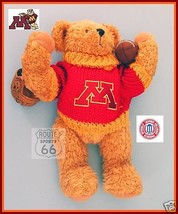 Minnesota Gophers Football Bear W Sweater, Helmet, Ball - $23.20