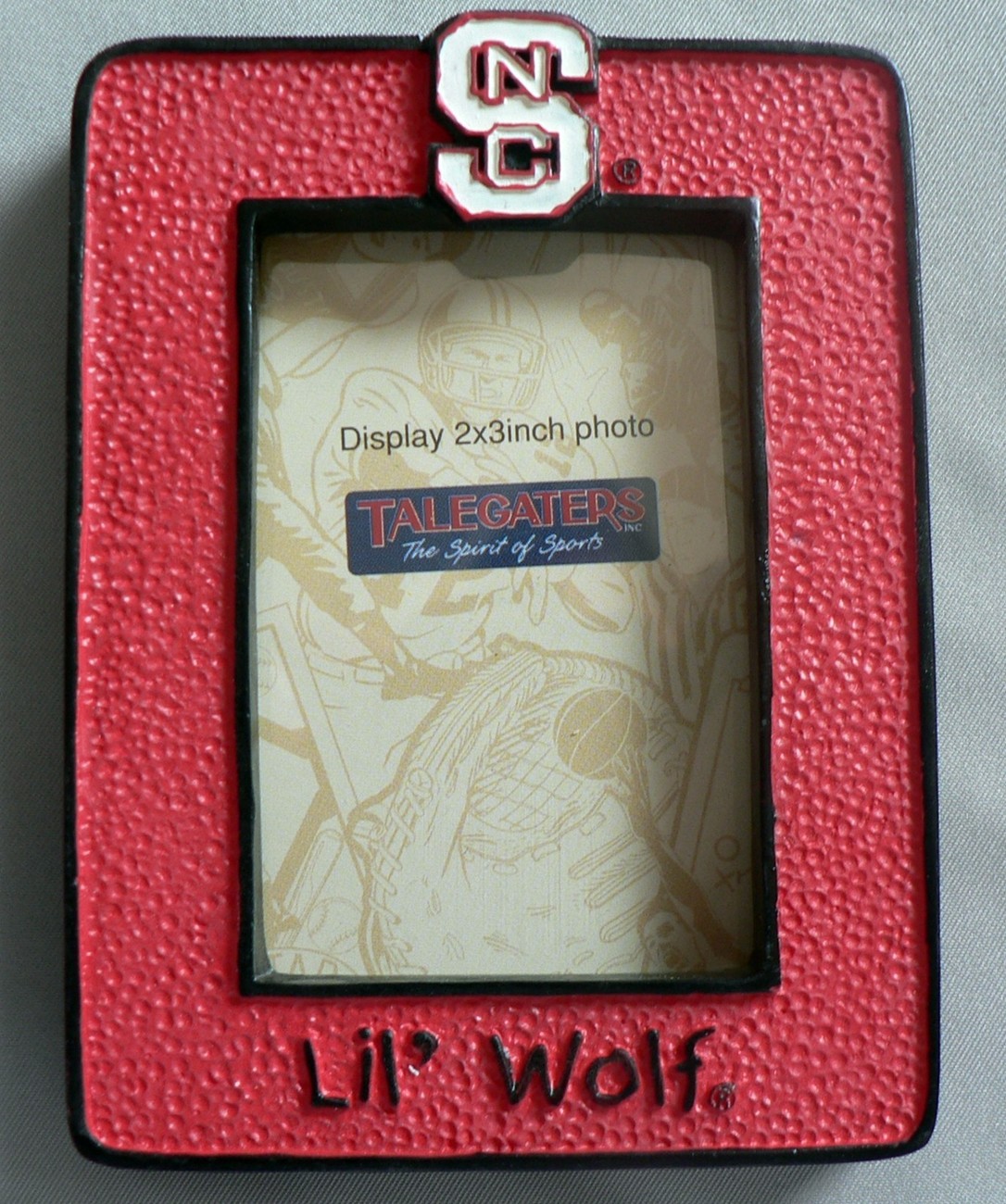 NC STATE FREE SHIPPING FOOTBALL BASKETBALL BABY CHILD PHOTO FRAME "LIL WOLF" - $13.37