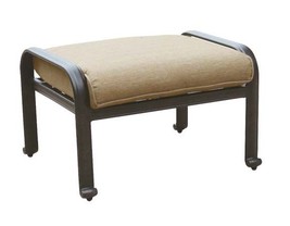 Outdoor Ottoman Patio furniture Cast Aluminum Elisabeth Furniture Desert Bronze image 1