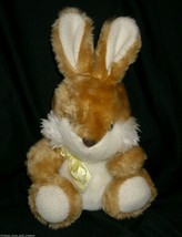 12" Vintage Cuddle Wit Tan Brown Easter Bunny Rabbit Stuffed Animal Plush Toy - $23.38