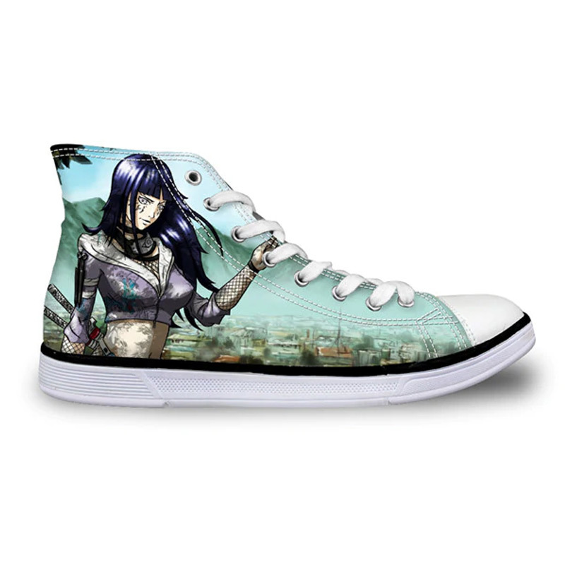 Hyuga Hinata Naruto Shippuden Kids Boys High Top Canvas