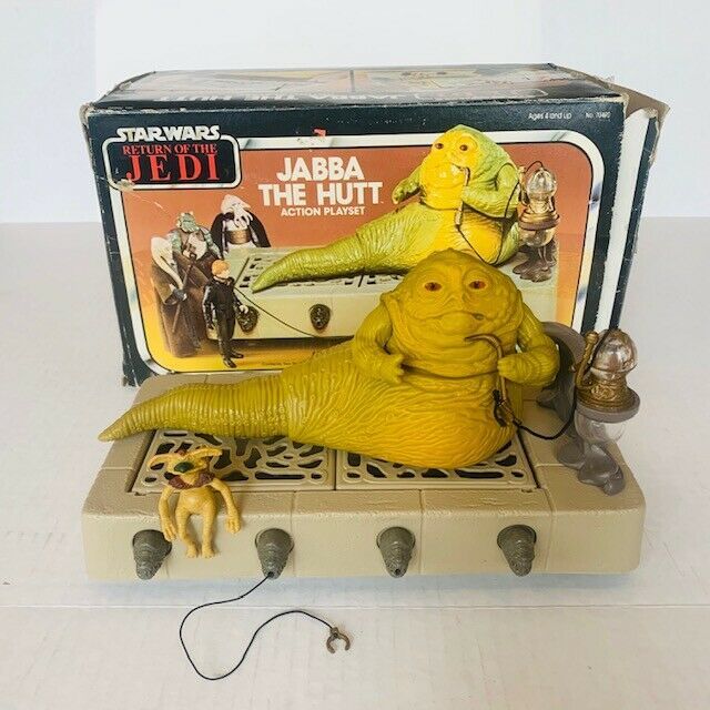 Jabba The Hutt 1983 Action Figure Star Wars Playset Set Box Complete Kenner Jedi Collectible 3749