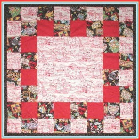 Primary image for Red Baby Quilt For Girls Cherry Mary Engelbreit Cherries Best Friends Girl