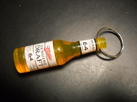 Miller Genuine Draft Key Chain Bottle Opener 64 Calorie Light Beer Amber... - $8.99