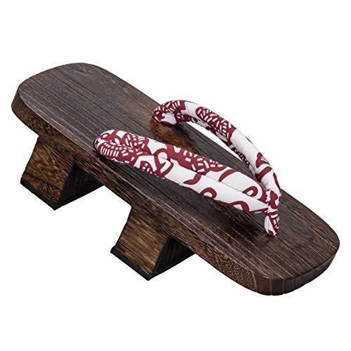 Mens Japanese Wooden Clogs Sandals Japan Traditional Kimono Wide Sole Two-Teeth