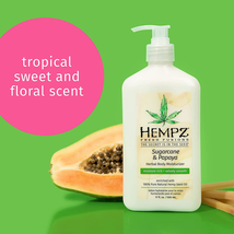 Hempz Sugarcane & Papaya Herbal Body Moisturizer, 17 fl oz image 3