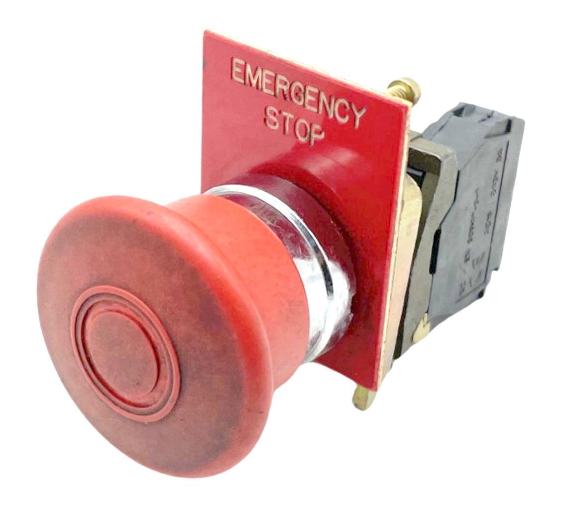 Telemecanique ZBE102 Emergency Stop Red Push Button Switch 10A 600V