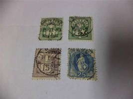 Lot of 4 Antique Switzerland Postage Stamps 1899-1902 Make an Offer - $11.19