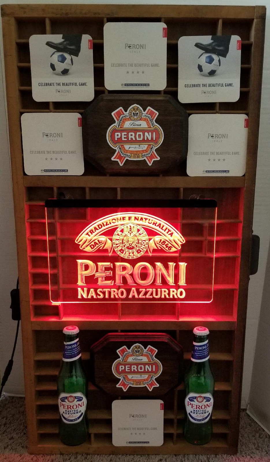 Peroni Beer Bar LED Neon Sign Hang Sign Wall Restaurant, Pub, Club Decor