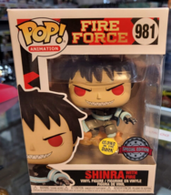Funko Pop Animation Shinra with Fire #981 Glow in The Dark Special Edition image 1