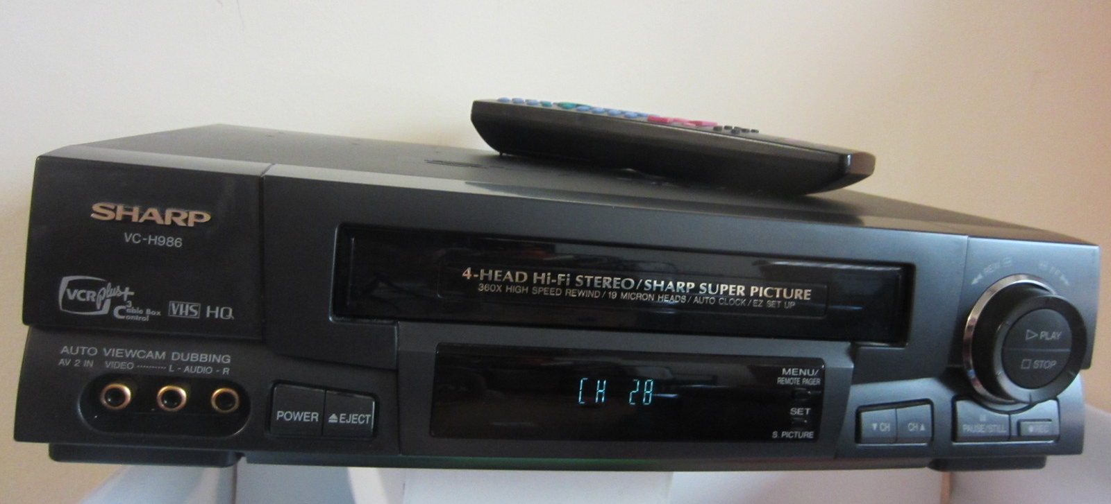 SHARP VCH986U 4HEAD HIFI VCR VHS Player Recorder. VCRs