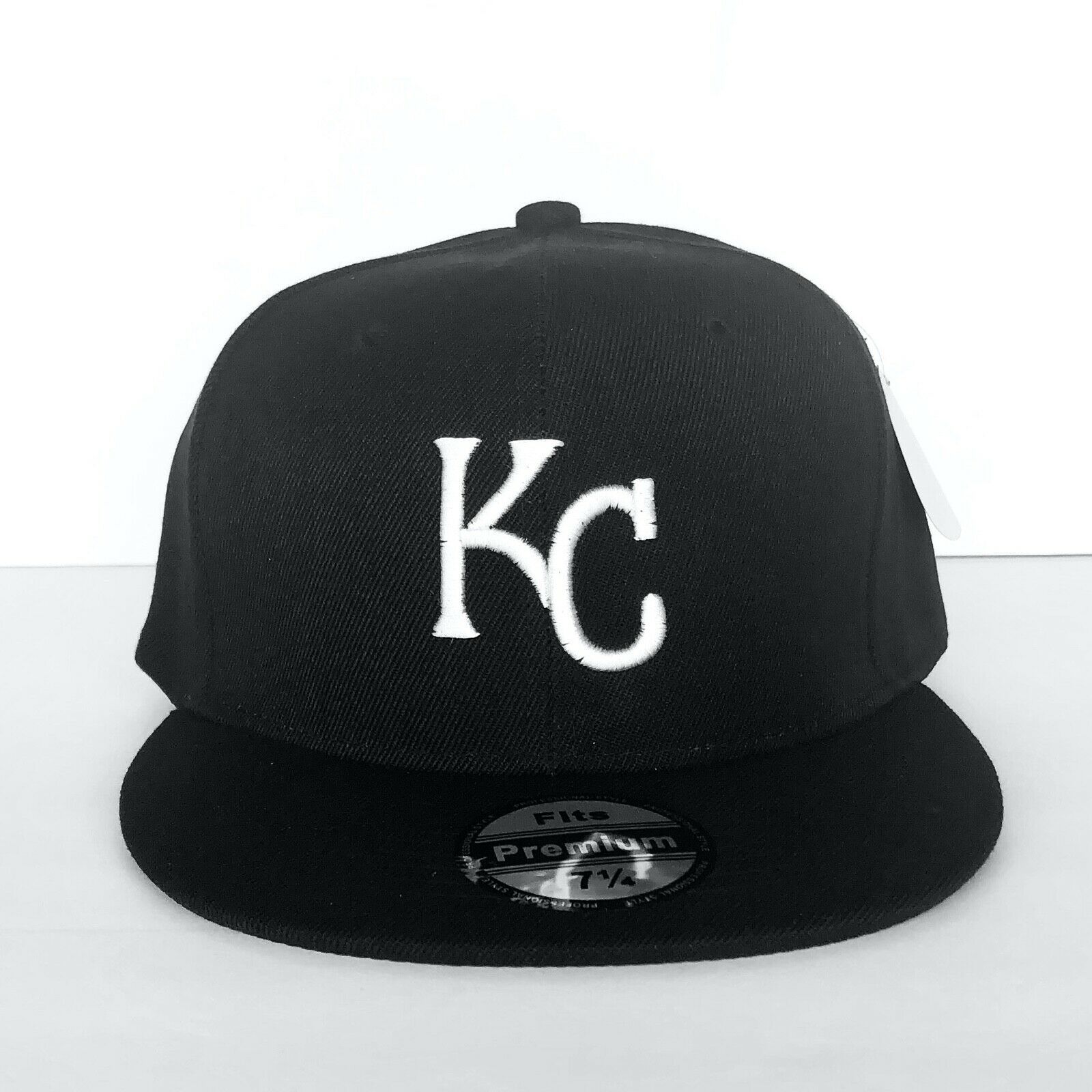NEW Mens Kansas City Royals Baseball Cap Fitted Hat Multi Size Black