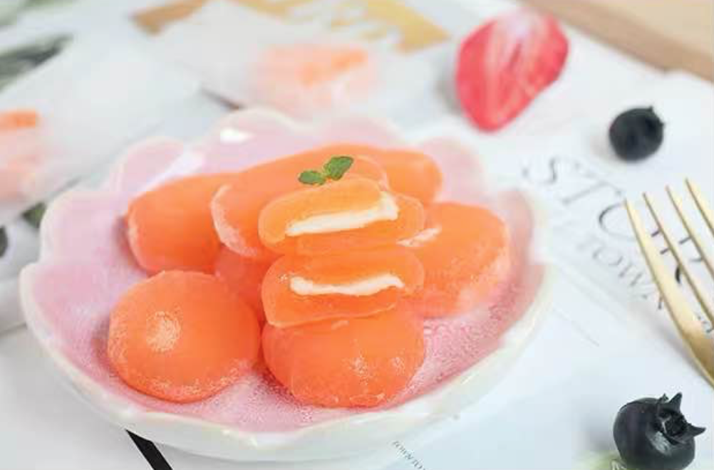Japanese Seiki Melon Mochi Choco Daifuku 6.9 oz 15 pieces. Free