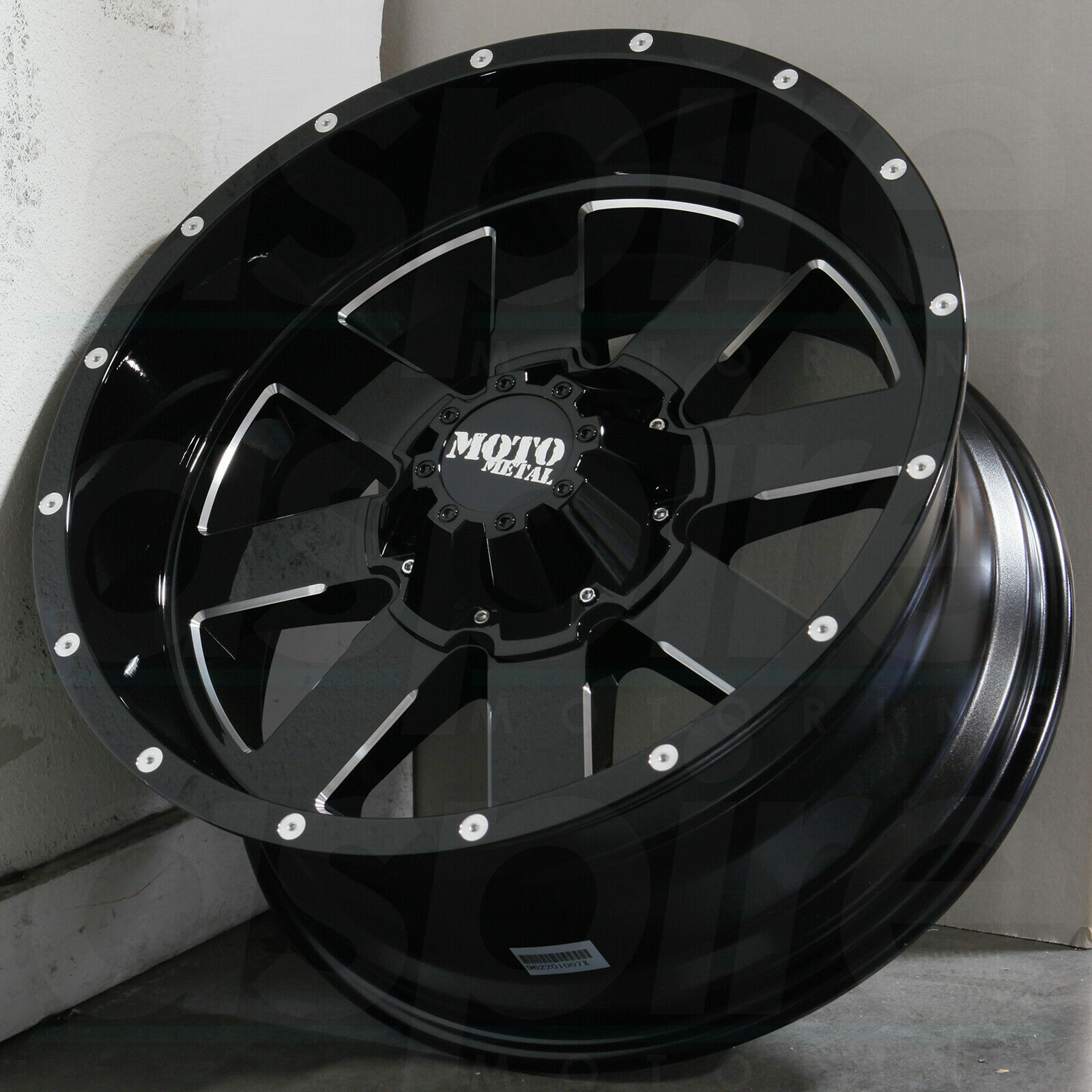 22x10 Moto Metal MO962 8x170 18 Black Milled Wheels Rims