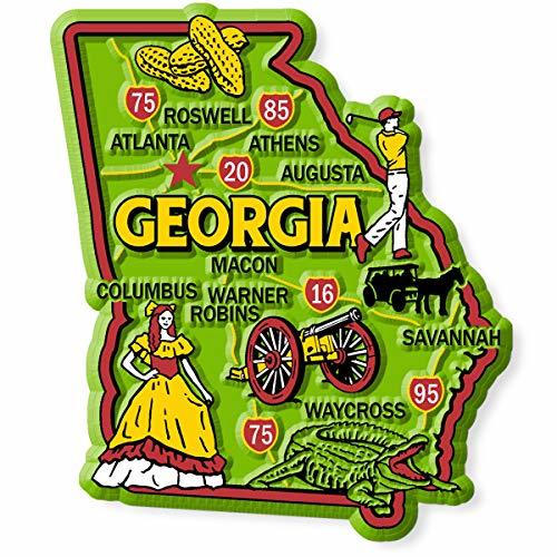 Georgia Colorful State Magnet by Classic Magnets, 2.8 x 3.3, Collectible Souve