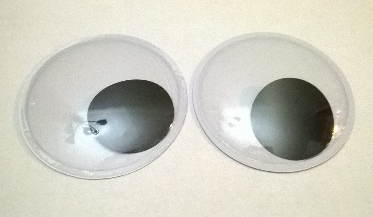 8" 20cm Giant Jumbo Size Plastic Wiggle Googly Eyes with Adhesive Tape
