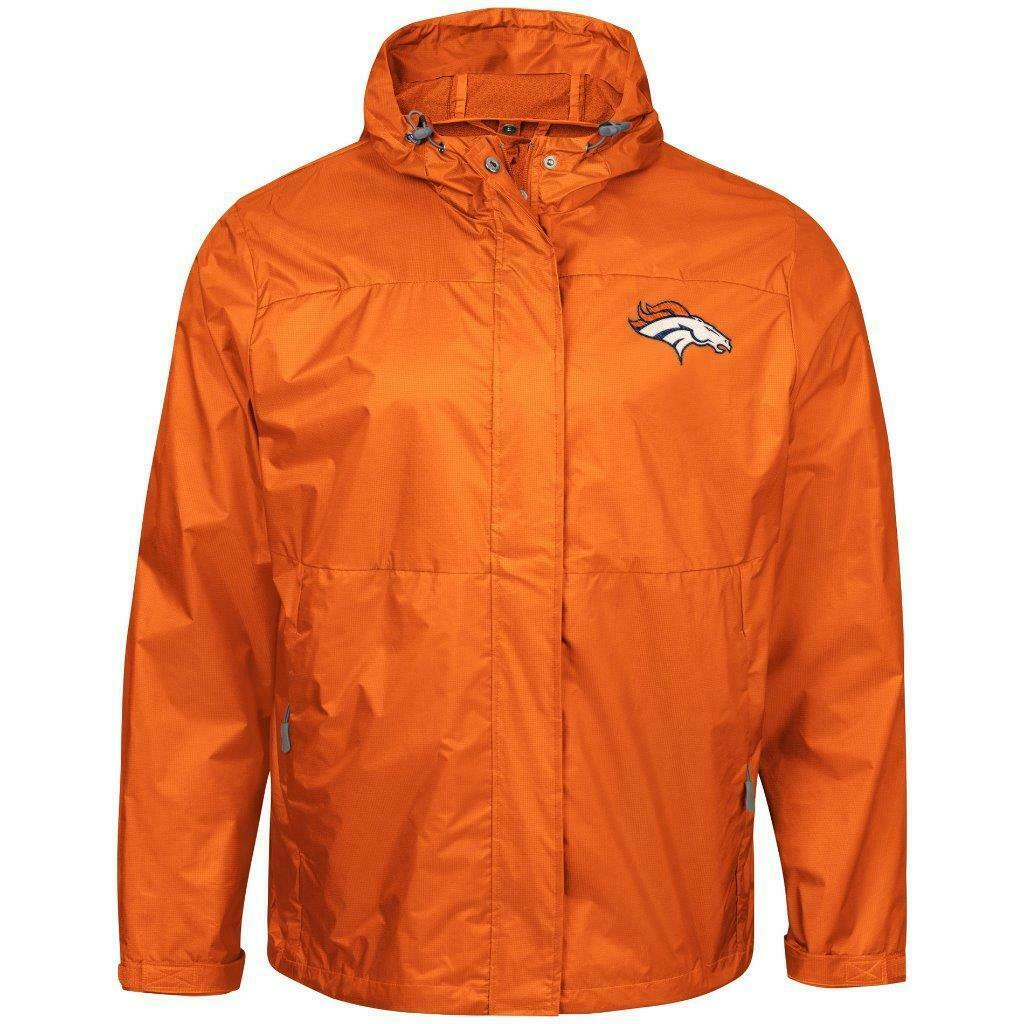 Denver Broncos Youth NFL Quarter Zip Windbreaker Jacket Orange