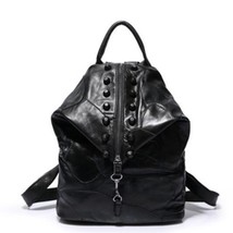 Brand New Retro Genuine Leather Backpack Sheepskin Lady Backpack Designer Travel - $93.37
