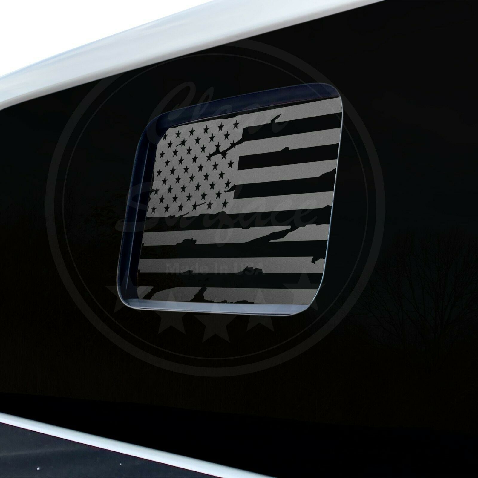 Fits 20202022 Jeep Gladiator Back Window Distressed American Flag