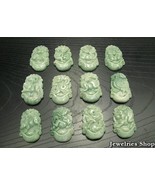 Carved Natural  12 Zodiac Jade Pendant Necklace - $59.99