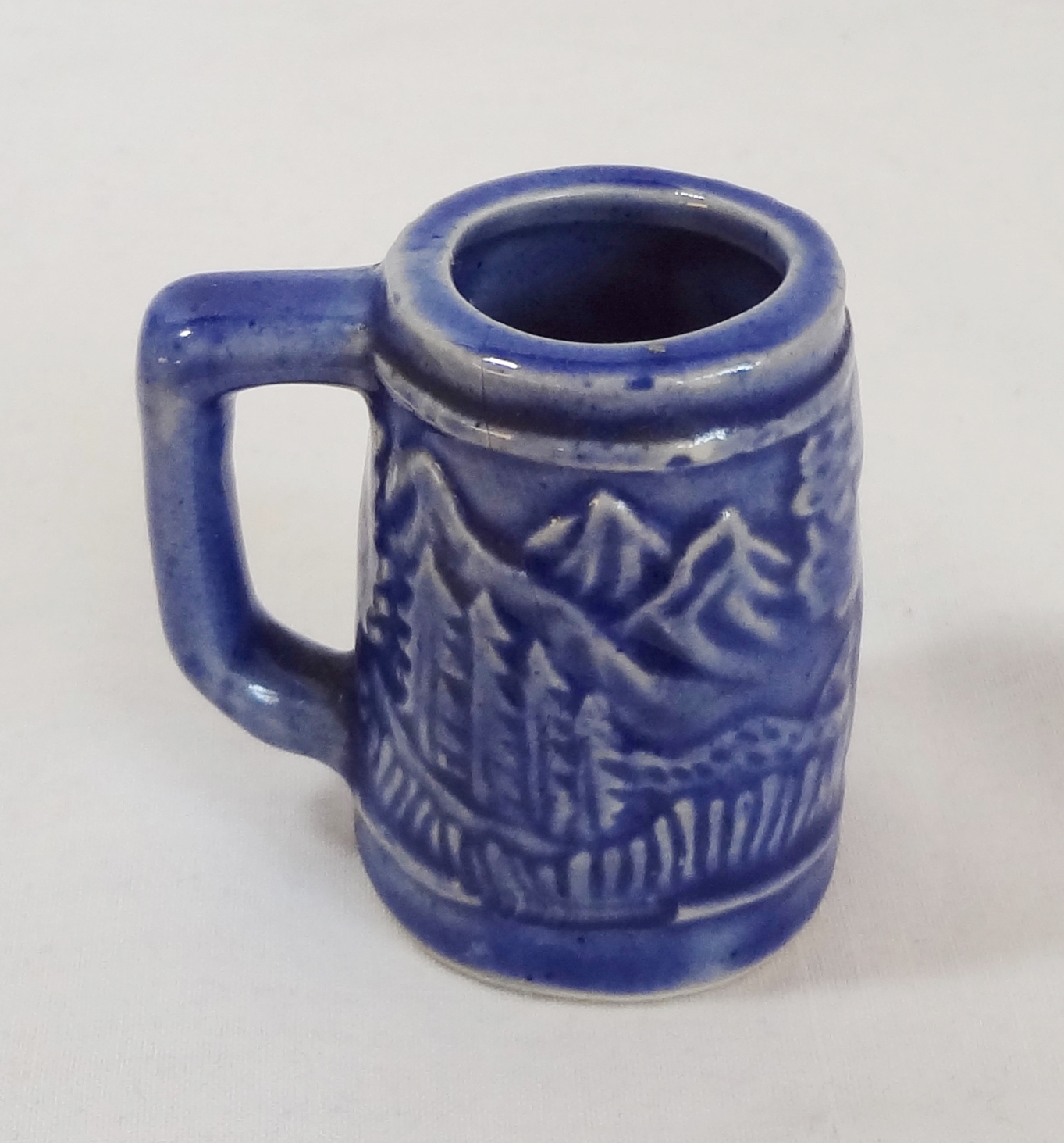 Beer Stein Windmill Bavarian Forest Mountain Cobalt Blue Toothpick