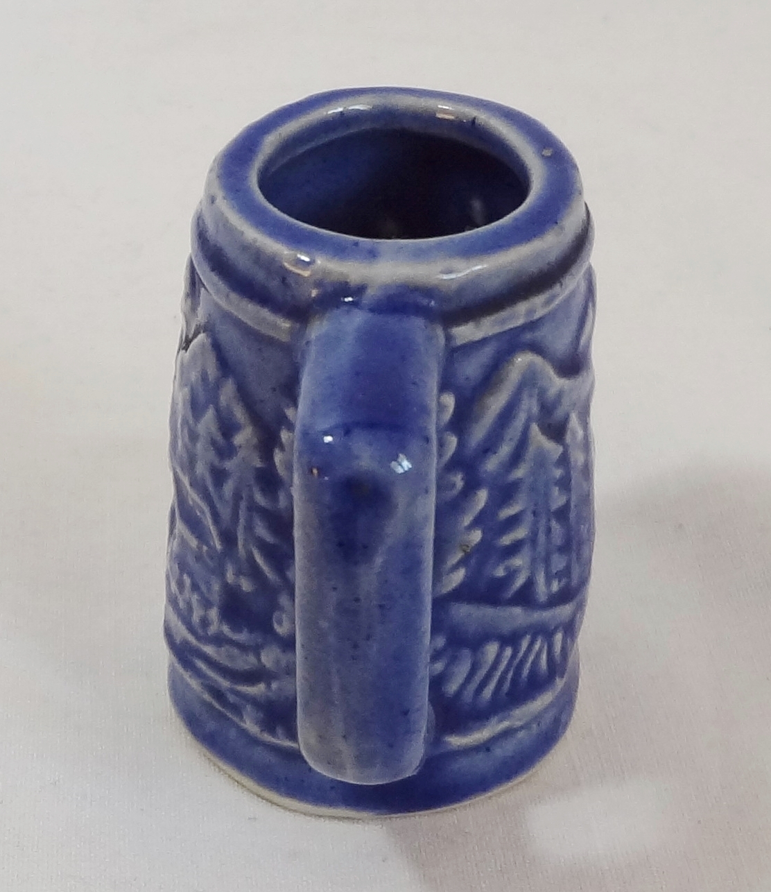 Beer Stein Windmill Bavarian Forest Mountain Cobalt Blue Toothpick