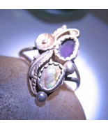 DISCOUNTED Haunted CONTACT GUIDES SPELL AMETHYST TRIBAL ring 925 CASSIA4 MAGICK  - $33.77