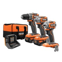 18-V Cordless 3 Tool Drill and Driver Combo Kit with 2 Batteries Charger & Bag - $344.69