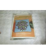 Vtg. Bucilla VIOLET BOUQUET Jiffi-Stitch NEEDLEPOINT 14&quot; Sq. PILLOW KIT ... - $14.85