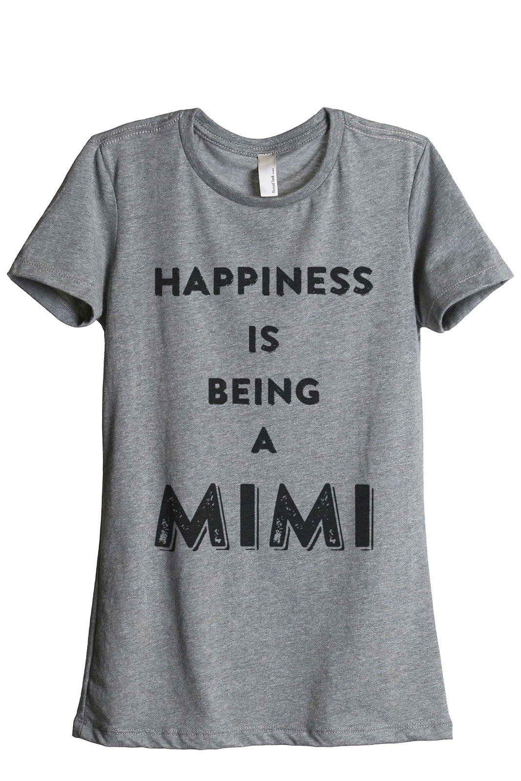 Image of Thread Tank Happiness Mimi Women's Relaxed T-Shirt Tee Heather Grey