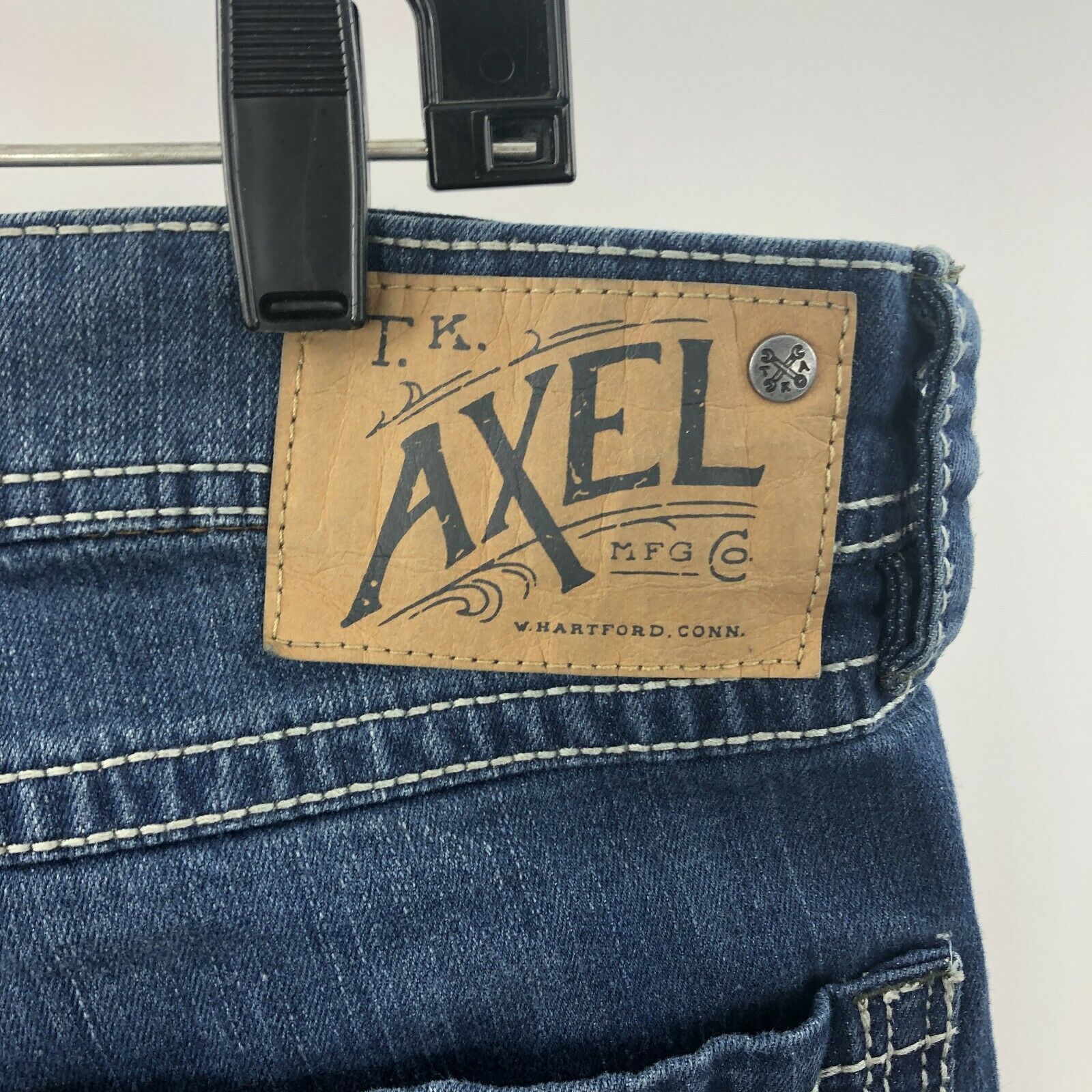 TK Axel Mens Jeans 34X32 Athletic Fit Dark Wash A5-05 - Jeans