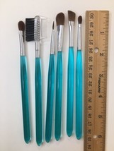 Lancome 6 Pc Makeup Brush Set Turquoise Aqua  - $12.00