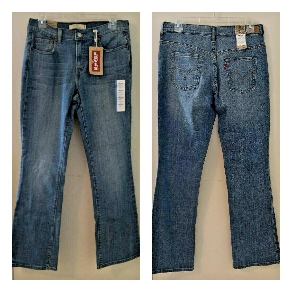 Women's Levis Jeans 515 Boot Cut Size 6 Med.  Misses Mid Rise Med Wash Denim NWT