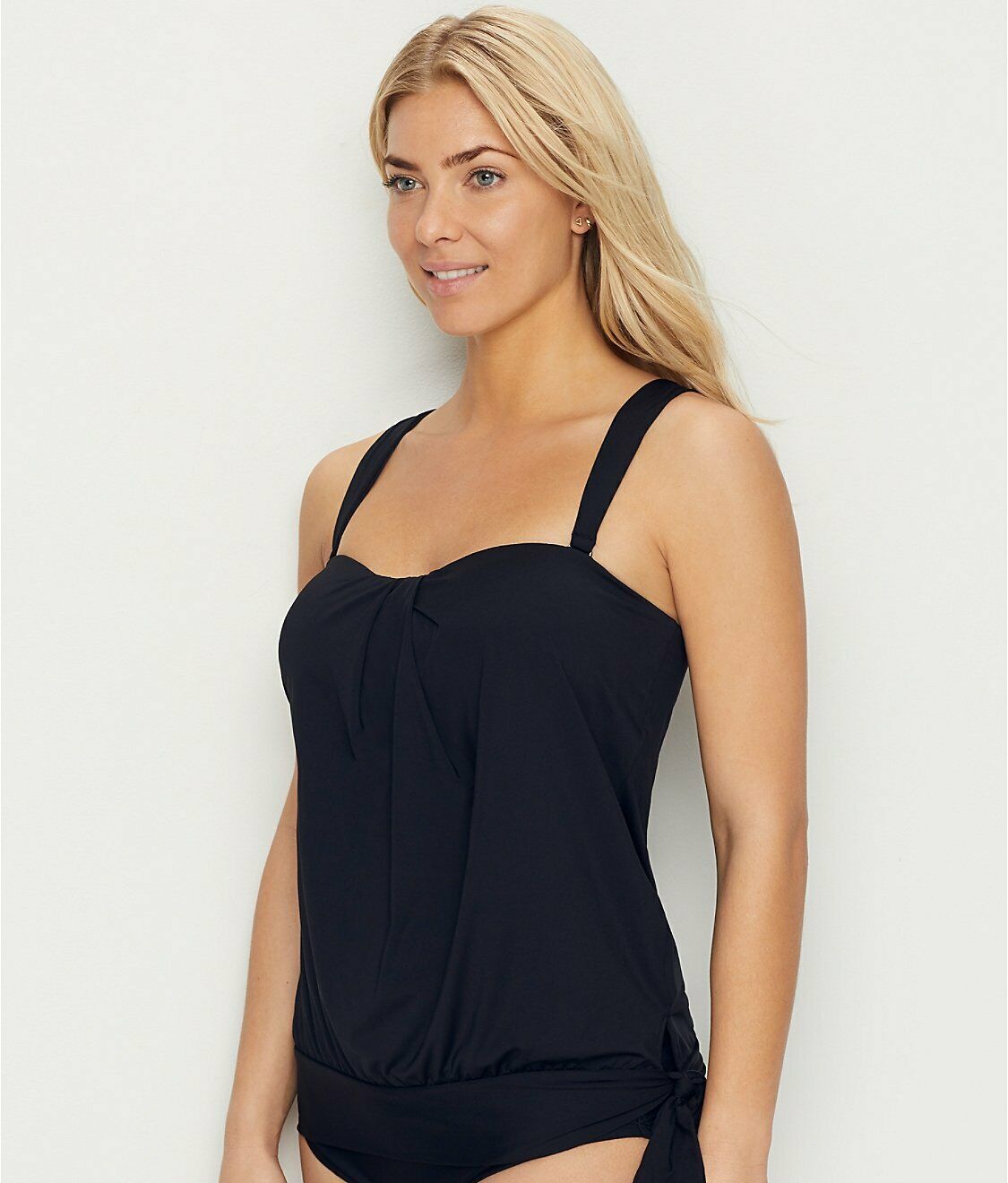 Coco Reef CASTAWAY BLACK 006 Classic Solids Grace Tankini Top, US 38D