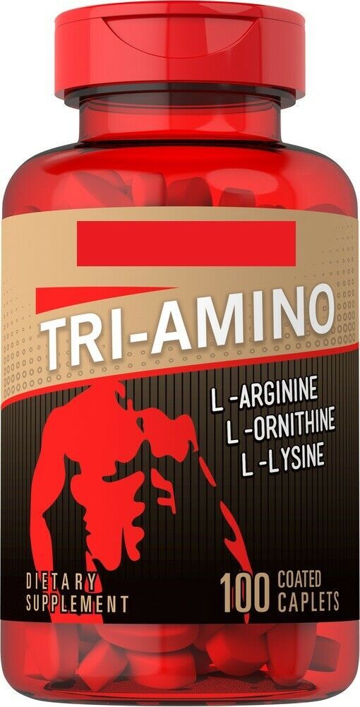 LArginine 1400mg LOrnithine LLysine Workout Stamina Supplement 100