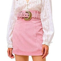 FOR LOVE &amp; LEMONS Womens Mini Skirt Corduroy Dusty Pink Size S RRP £190 - $47.81
