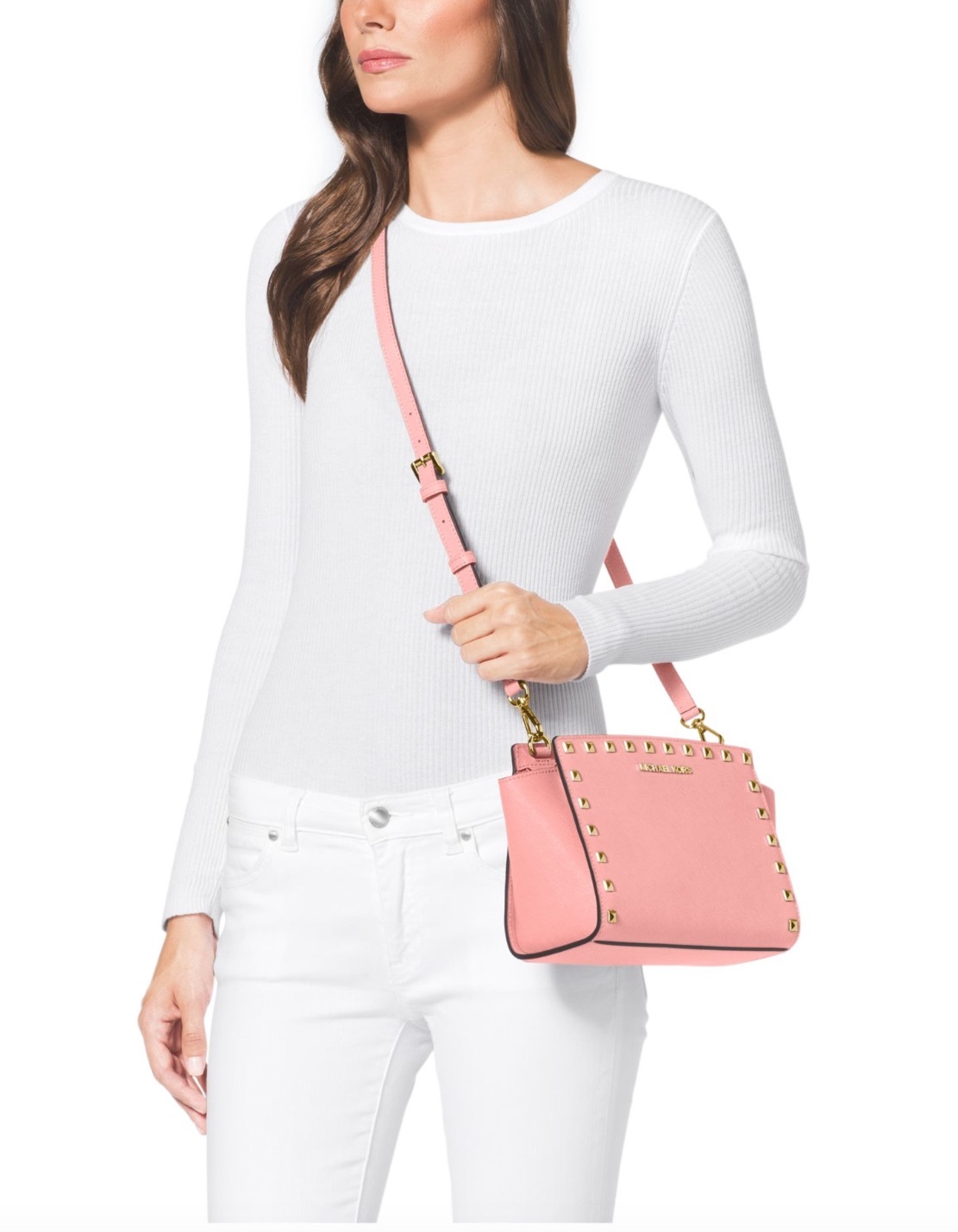 michael kors selma medium studded