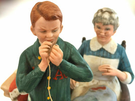 LG NORMAN ROCKWELL AUTHENTIC MUSEUM FIGURINE BOY &quot;HELPING MOTHER&quot; 4x5x6&quot;... - $59.39
